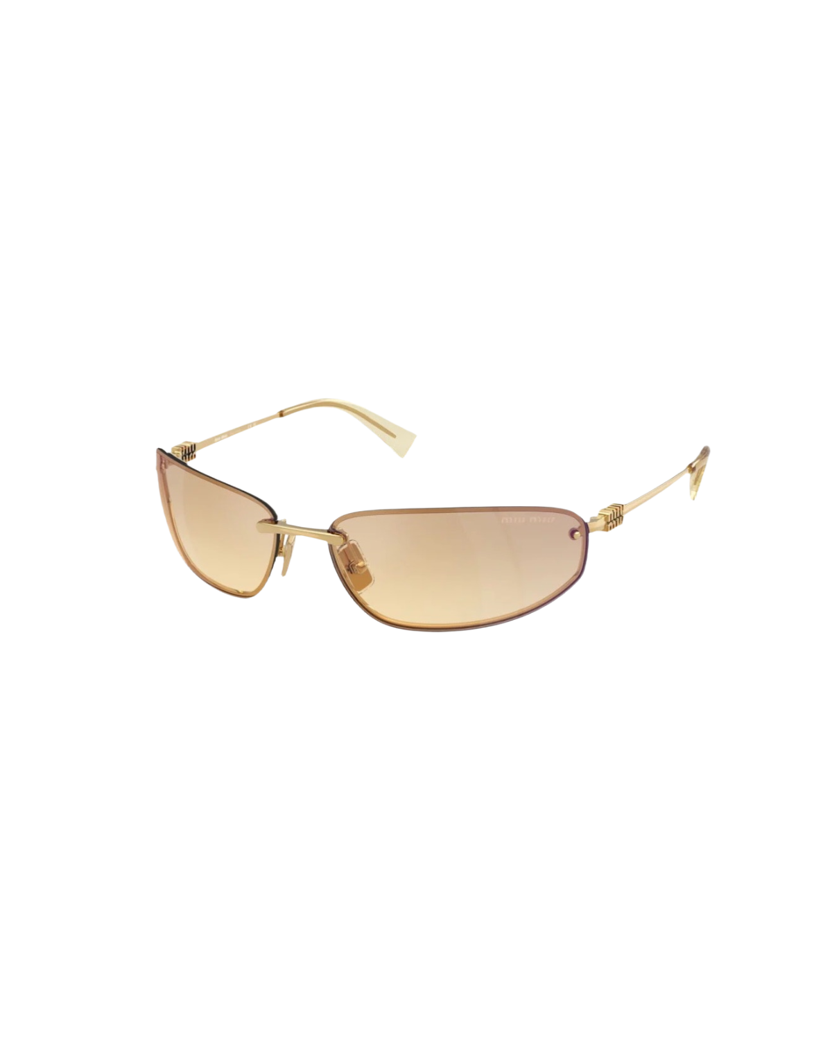 Miu Miu A50S Rimless Oval Metal Sunglasses