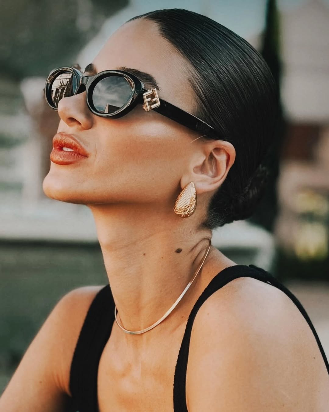 FF Diamonds Oval Sunglasses