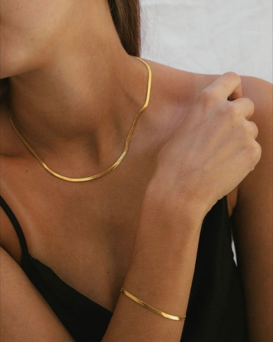 Snake Appeared Necklace & Bracelet